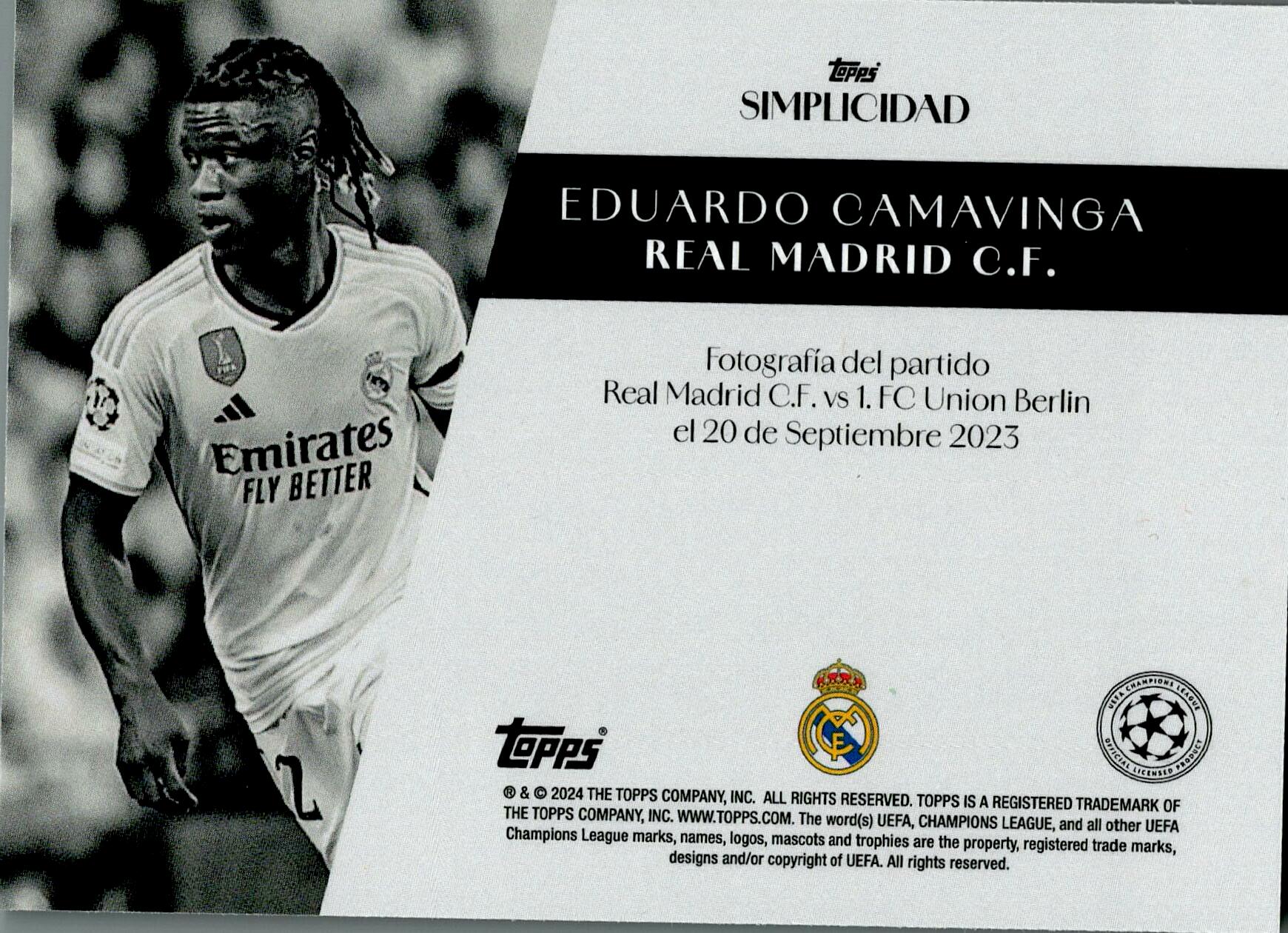 TOPPS SIMPLICIDAD 2024 CAMAVINGA