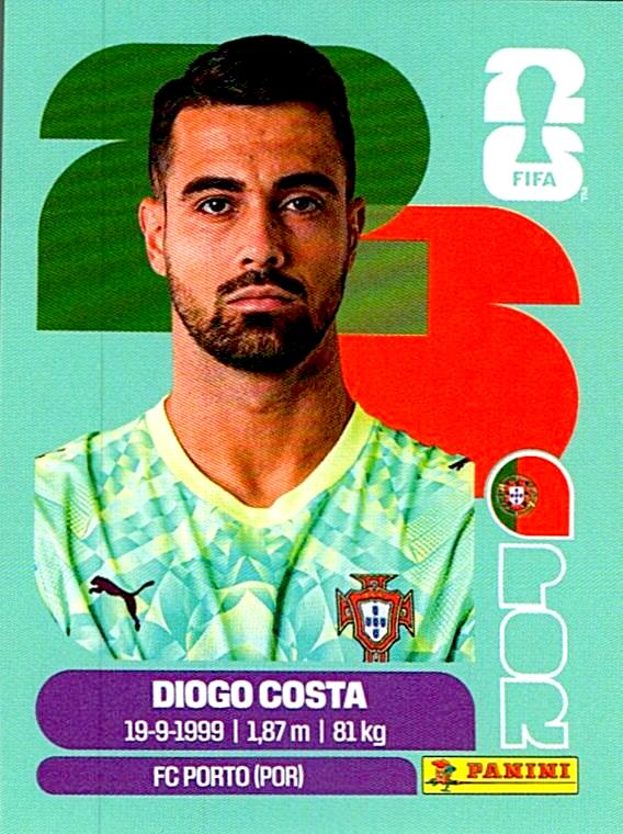 STICKERS FIFA WORLD CUP 2026 DIOGO COSTA NºPOR 2
