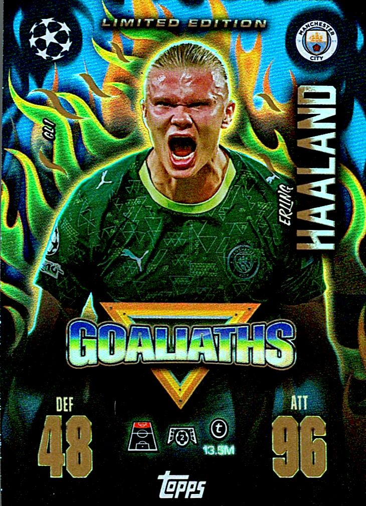 TOPPS MATCH ATTAX EXTRA 2025/26 ERLING HAALAND GOALIATHS NºGL1