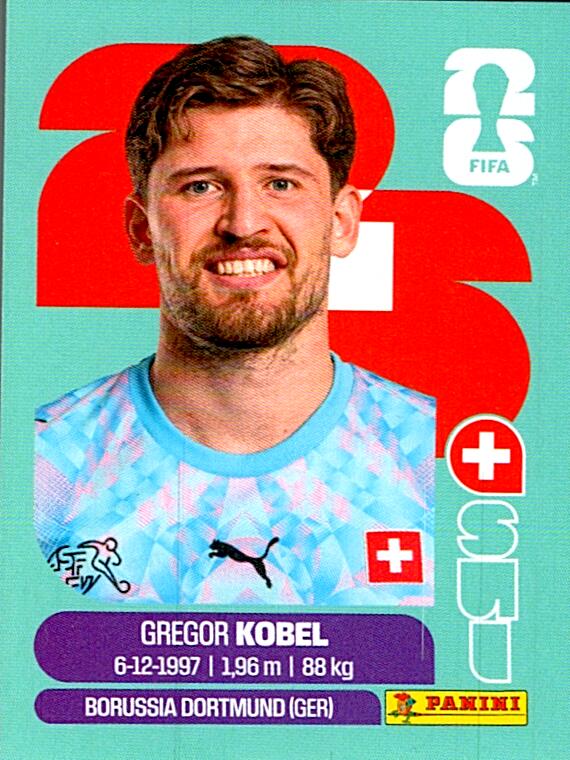 STICKERS FIFA WORLD CUP 2026 GREGOR KOBEL NºSUI 2