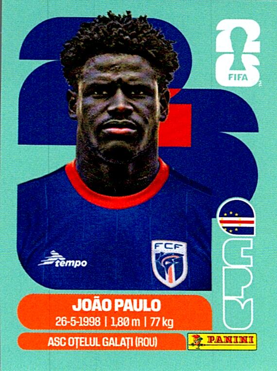STICKERS FIFA WORLD CUP 2026 JOAO PAULO NºCPV 8