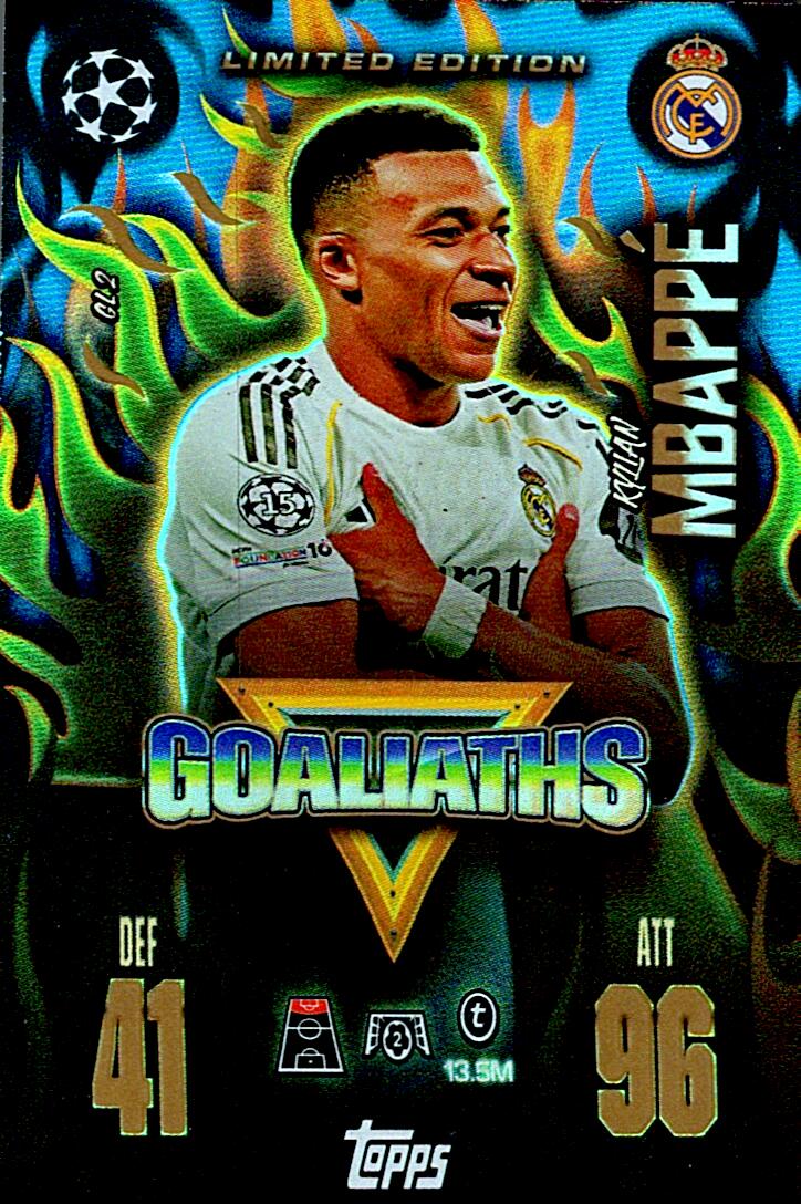 TOPPS MATCH ATTAX EXTRA 2025/26 KYLIAN MBAPPE GOALIATHS NºGL2
