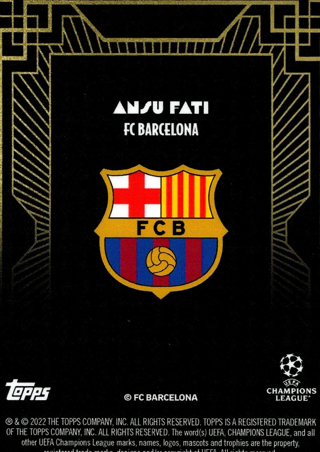TOPPS DECO UCL 2021/2022 ANSU FATI