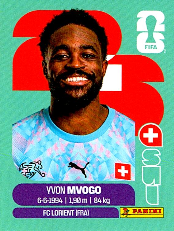STICKERS FIFA WORLD CUP 2026 YVON MVOGO NºSUI 3