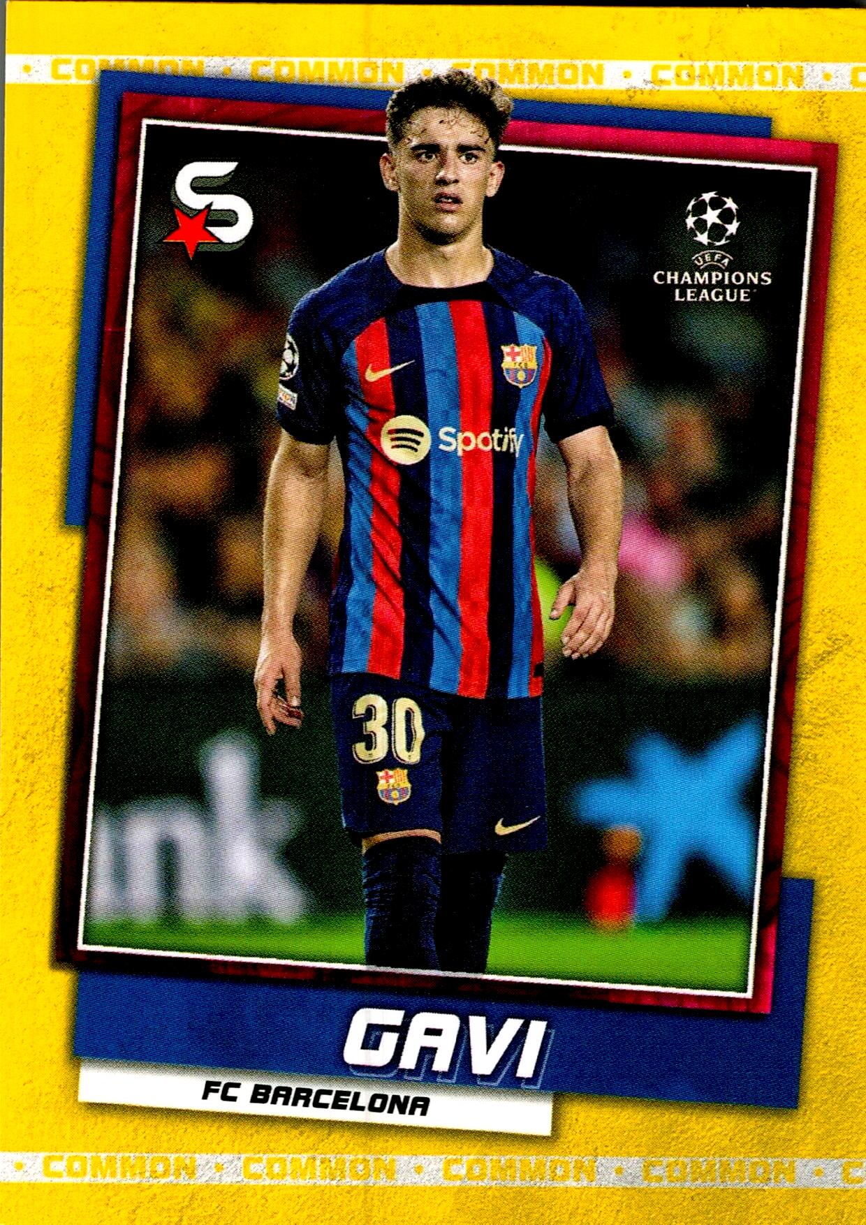 TOPPS SUPER STARS 2022/2023 GAVI YELLOW PARALLEL Nº51