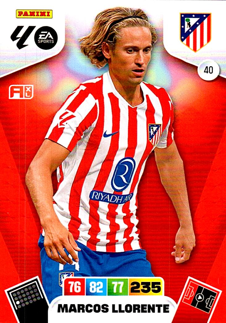 ADRENALYN LA LIGA 2025/2026 MARCOS LLORENTE ATLETICO DE MADRID Nº40