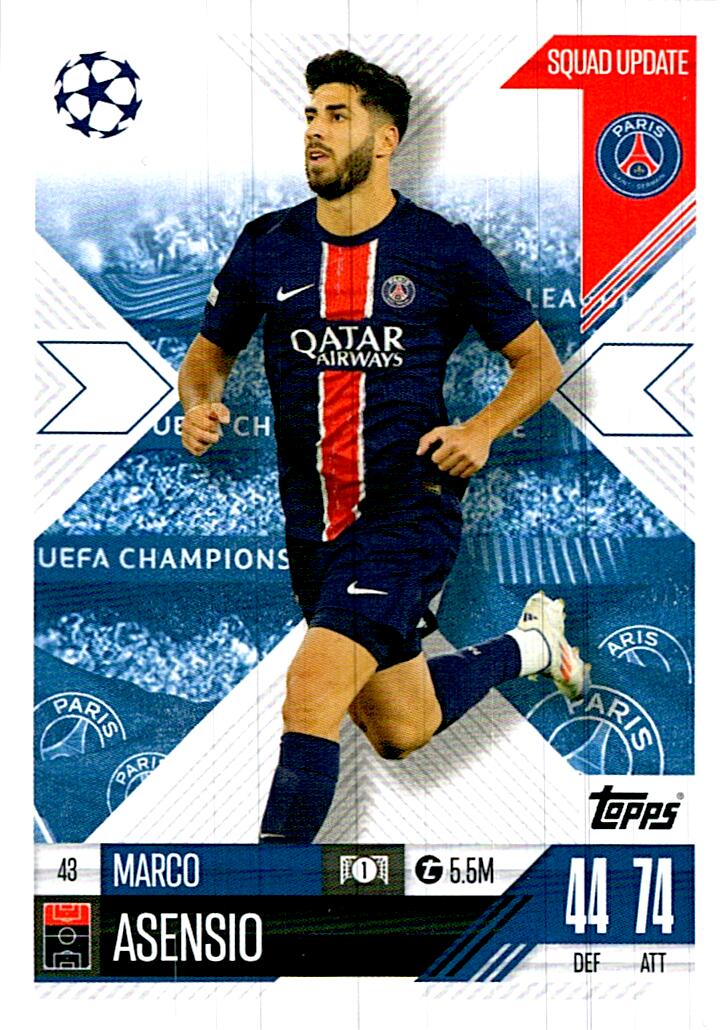 Match Attax Extra 2025 Marco Asensio nº43
