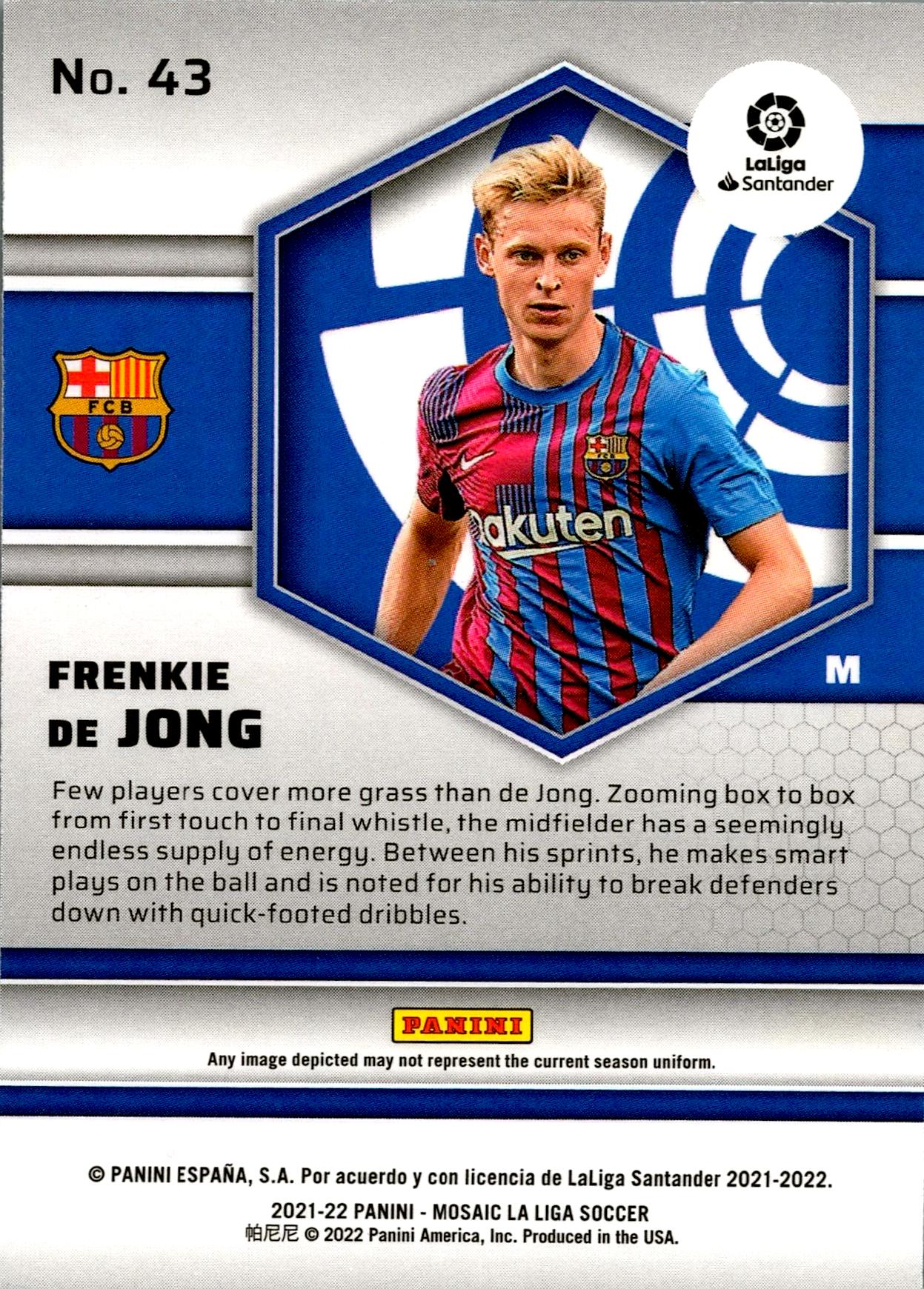PANINI MOSAIC UCL 2021/2022 FRENKIE DE JONG Nº43