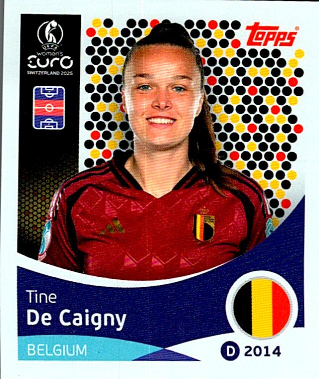 TOPPS WOMEN´S EURO SWITZERLAND 2025 TINE DE CAIGNY Nº135