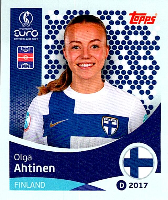 TOPPS WOMEN´S EURO SWITZERLAND 2025 OLGA AHTINEN Nº87