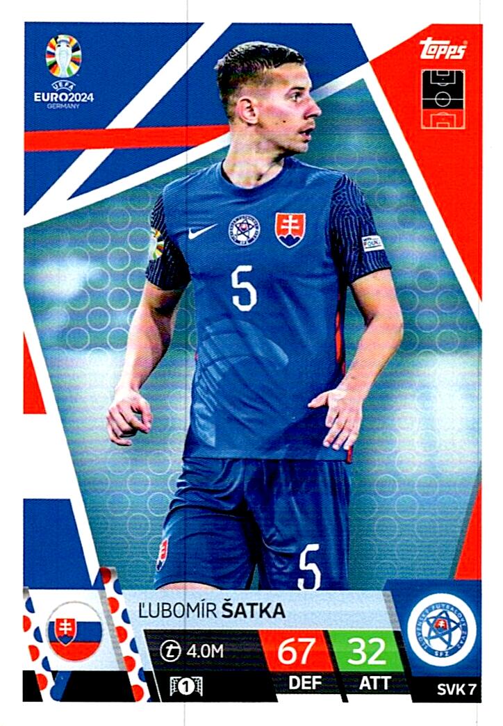TOPPS MATCH ATTAX UEFA EURO 2024 LUBOMIR SATKA ESLOVAQUIA NºSVK7