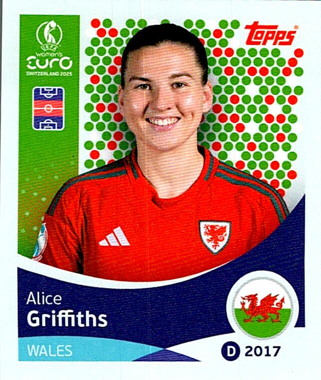 TOPPS WOMEN´S EURO SWITZERLAND 2025 ALICE GRIFFITHS Nº279