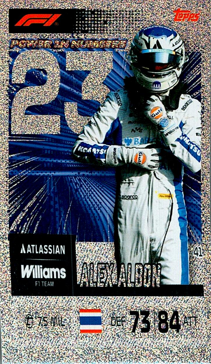 TURBO ATTAX FORMULA 1 2026 ALEX ALBON Nº41