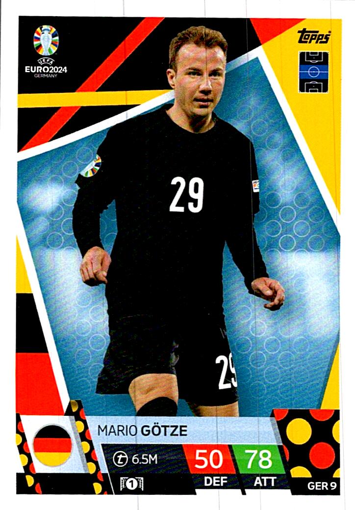TOPPS MATCH ATTAX UEFA EURO 2024 MARIO GÖTZE ALEMANIA NºGER9