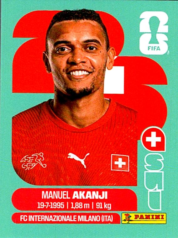 STICKERS FIFA WORLD CUP 2026 MANUEL AKANJI NºSUI 4