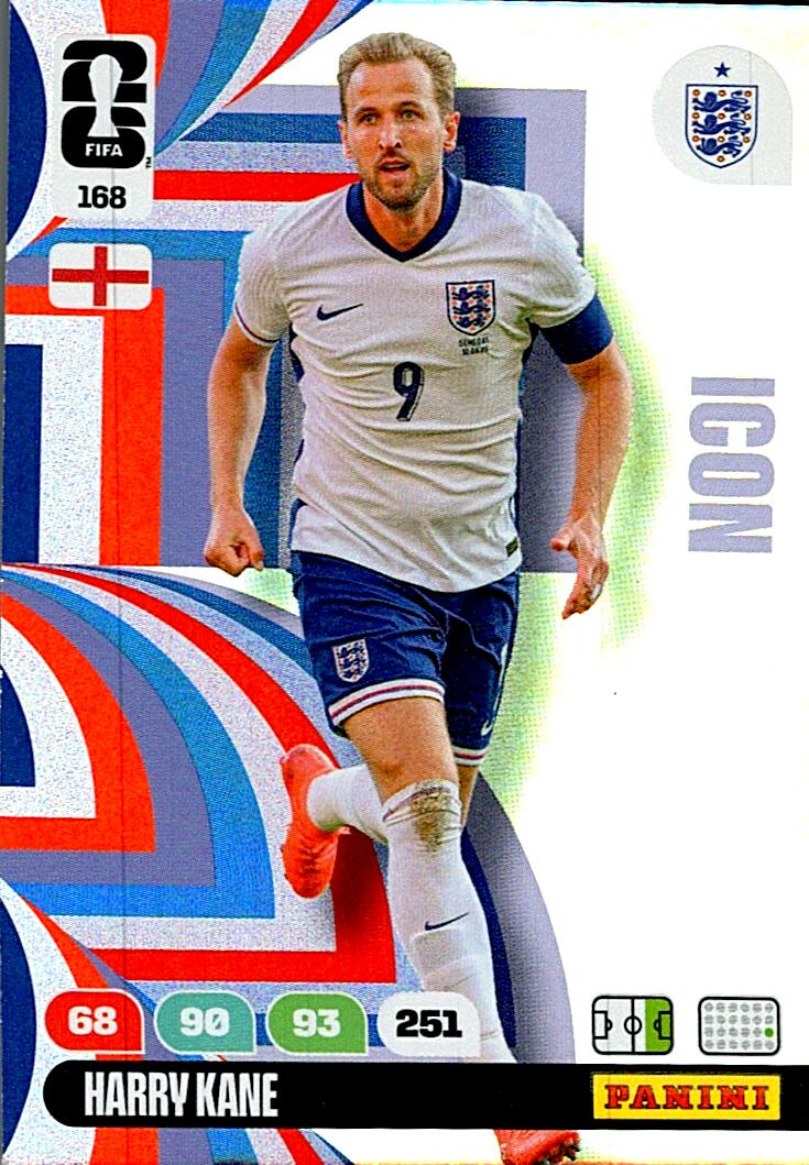 ADRENALYN WORLD CUP 2026 HARRY KANE ENGLAND ICON Nº168