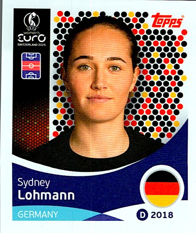 TOPPS WOMEN´S EURO SWITZERLAND 2025 SYDNEY LOHMANN Nº184