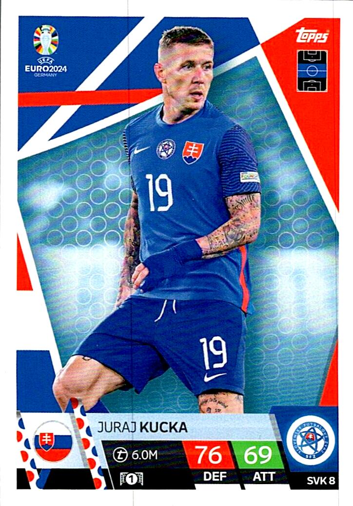 TOPPS MATCH ATTAX UEFA EURO 2024 JURAJ KUCKA ESLOVAQUIA NºSVK8