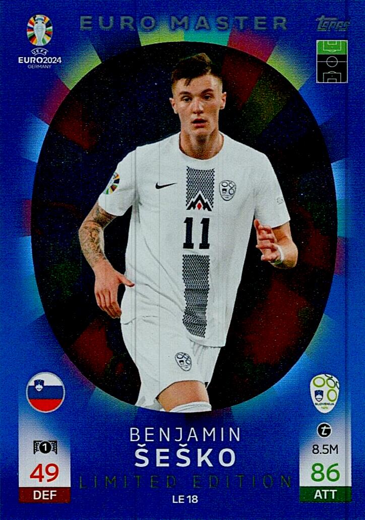 TOPPS MATCH ATTAX UEFA EURO 2024 BENJAMIN SESKO LIMITED EDITION NºLE18