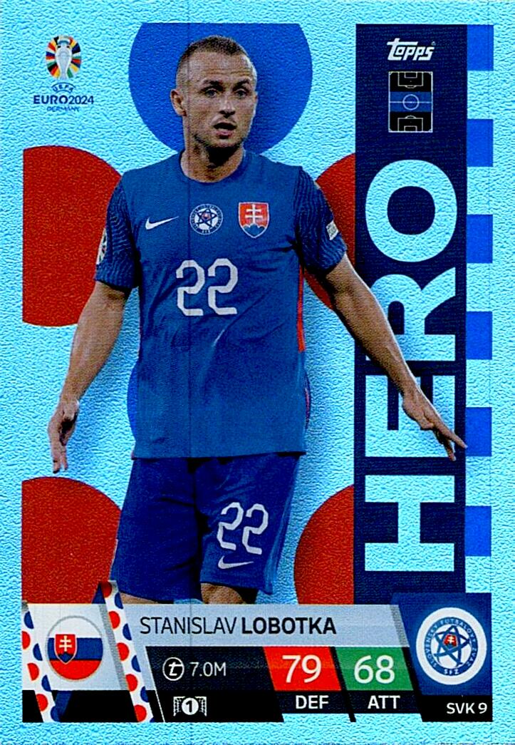 TOPPS MATCH ATTAX UEFA EURO 2024 STANISLAV LOBOTKA ESLOVAQUIA NºSVK9 HERO