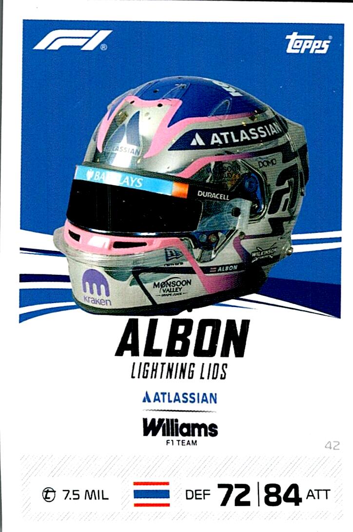 TURBO ATTAX FORMULA 1 2026 ALEX ALBON Nº42