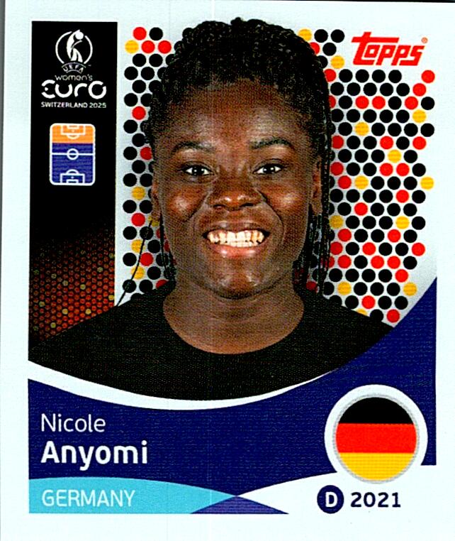 TOPPS WOMEN´S EURO SWITZERLAND 2025 NICOLE ANYOMI Nº185