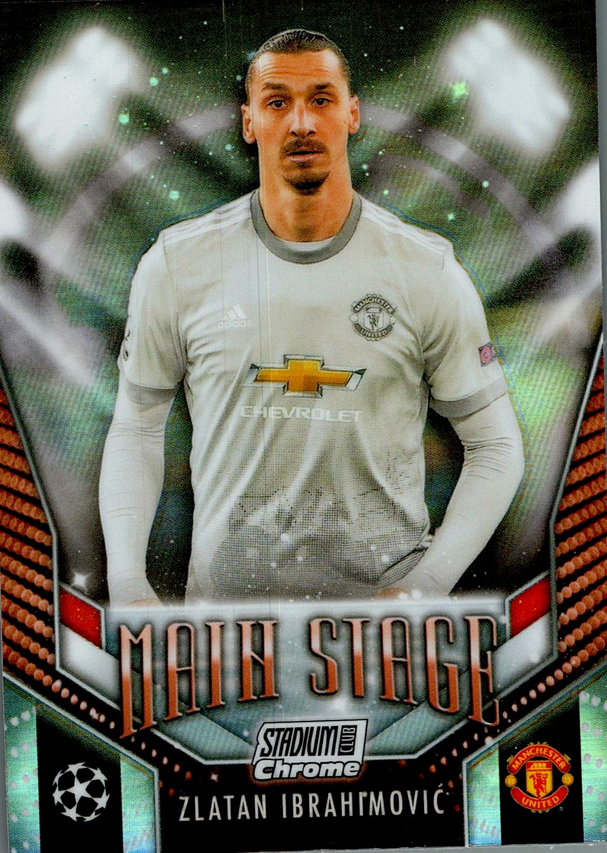 TOPPS STADIUM CHROME UCL 2023/2024 ZLATAN IBRAHIMOVIC MAIN STAGE NºMS-ZI