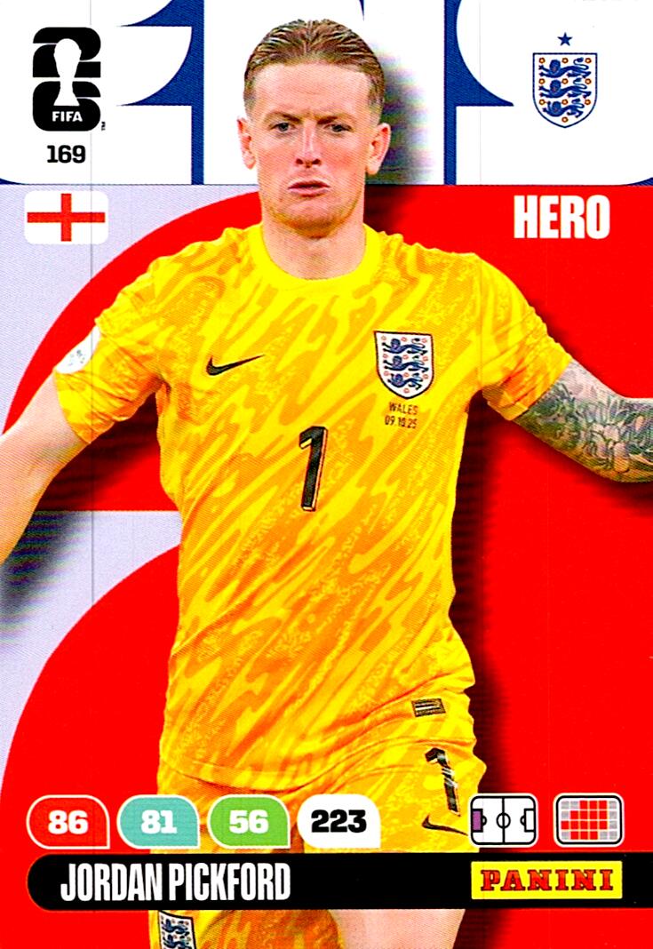 ADRENALYN WORLD CUP 2026 JORDAN PICKFORD ENGLAND Nº169