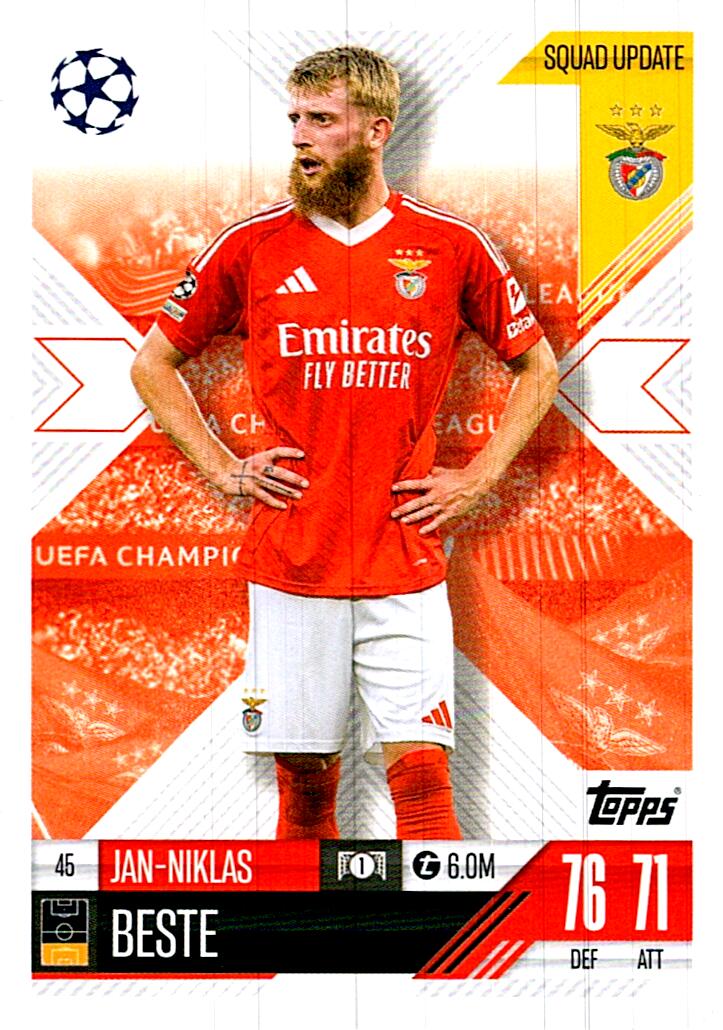 Match Attax Extra 2025 Jan-Niklas Beste nº45