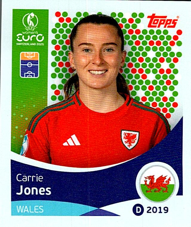 TOPPS WOMEN´S EURO SWITZERLAND 2025 CARRIE JONES Nº281