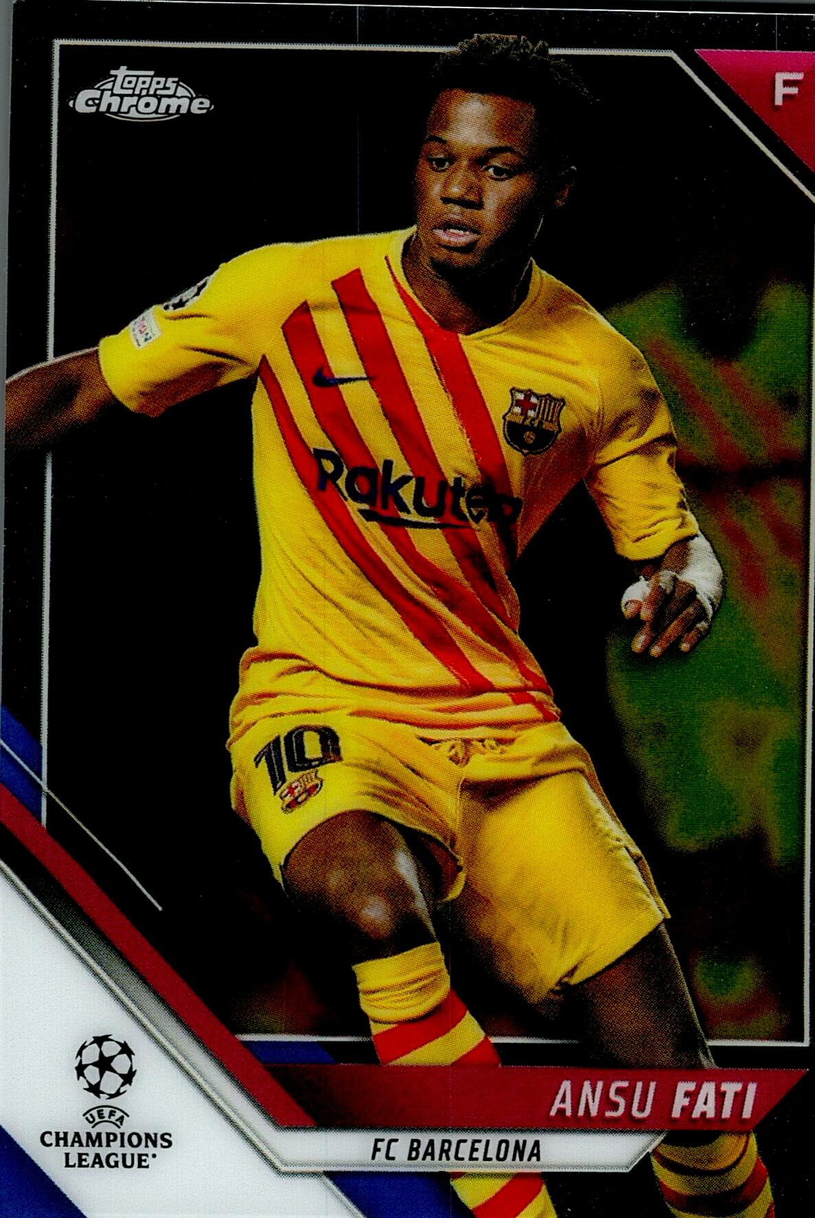 TOPPS UEFA CHAMPIONS LEAGUE 2021/2022 ANSU FATI REFRACTOR Nº54