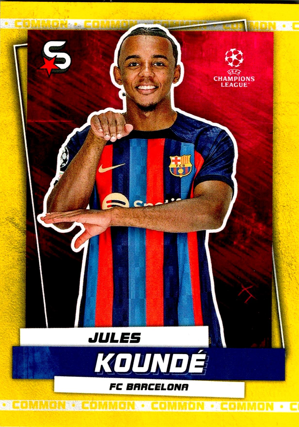 TOPPS SUPER STARS 2022/2023 JULES KOUNDÉ YELLOW PARALLELNº47