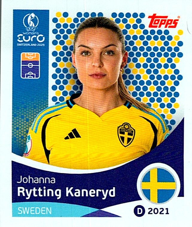 TOPPS WOMEN´S EURO SWITZERLAND 2025 JOHANNA RYTTING KANERYD Nº234