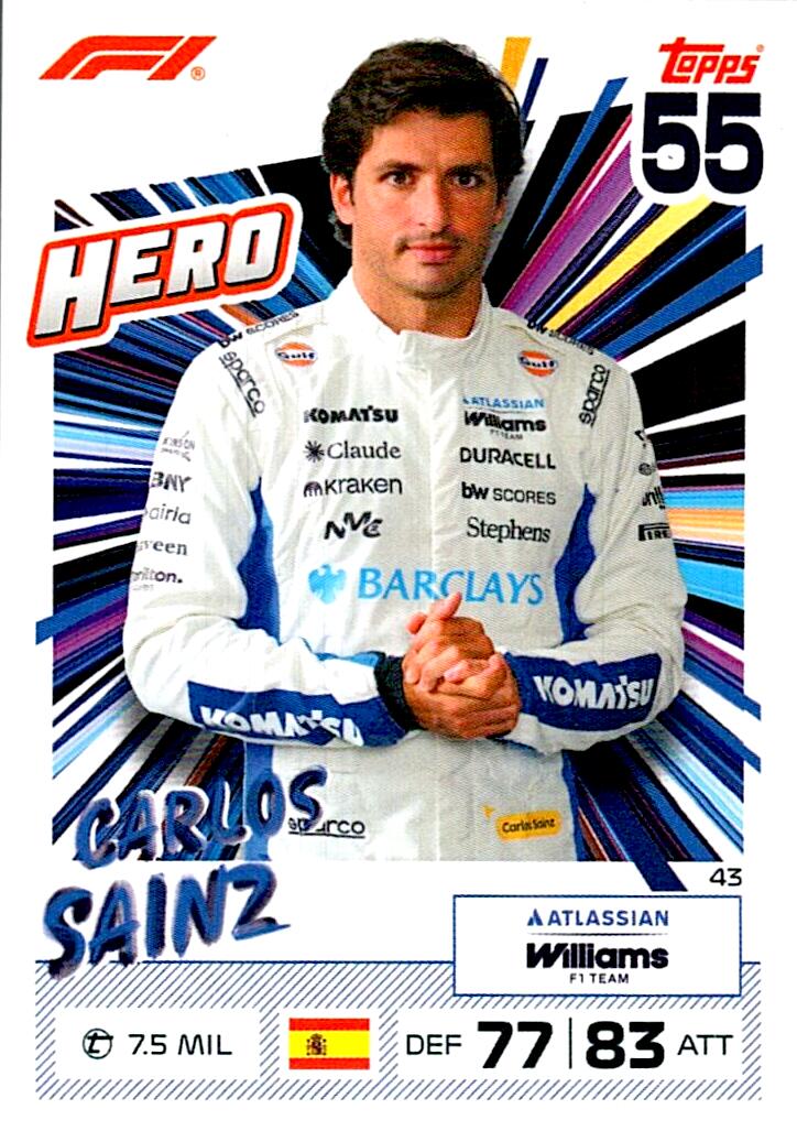 TURBO ATTAX FORMULA 1 2026 CARLOS SAINZ Nº43