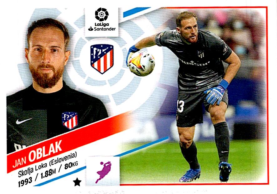 Cromo Liga Este 2022/2023 OBLAK ATLETICO DE MADRID Nº3