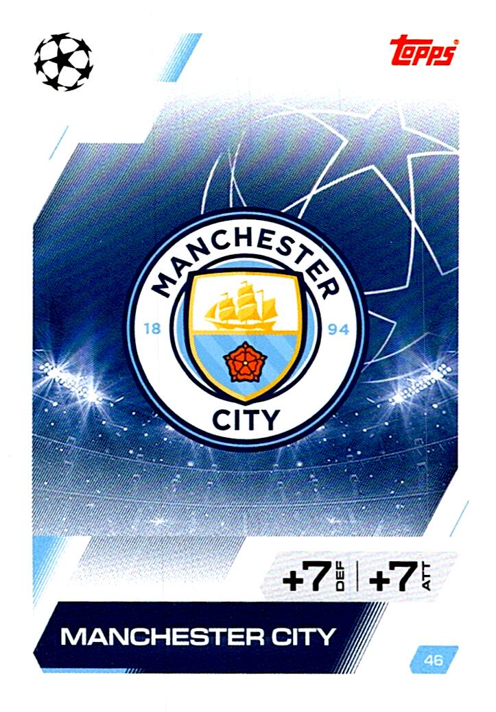 MATCH ATTAX CHAMPIONS LEAGUE 2025/2026 ESCUDO MANCHESTER CITY Nº46
