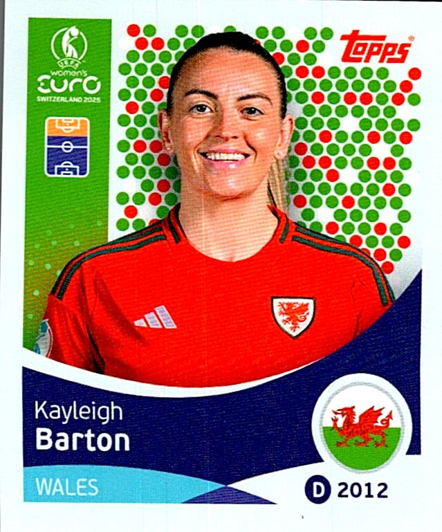 TOPPS WOMEN´S EURO SWITZERLAND 2025 KAYLEIGH BARTON Nº282