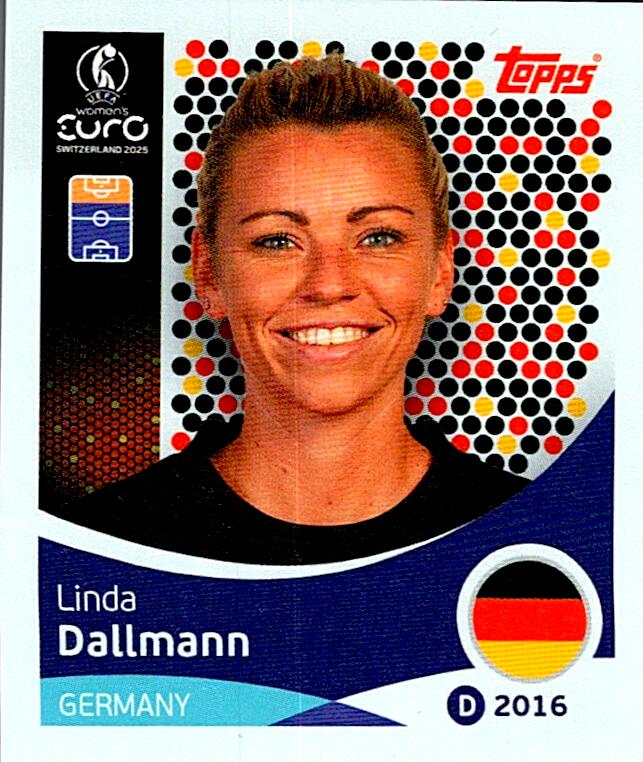 TOPPS WOMEN´S EURO SWITZERLAND 2025 LINDA DALLMANN Nº186