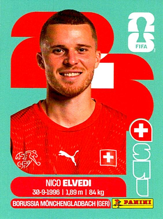 STICKERS FIFA WORLD CUP 2026 NICO ELVEDI NºSUI 6