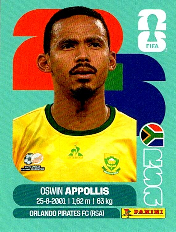 STICKERS FIFA WORLD CUP 2026 OSWIN APPOLLIS NºRSA 20