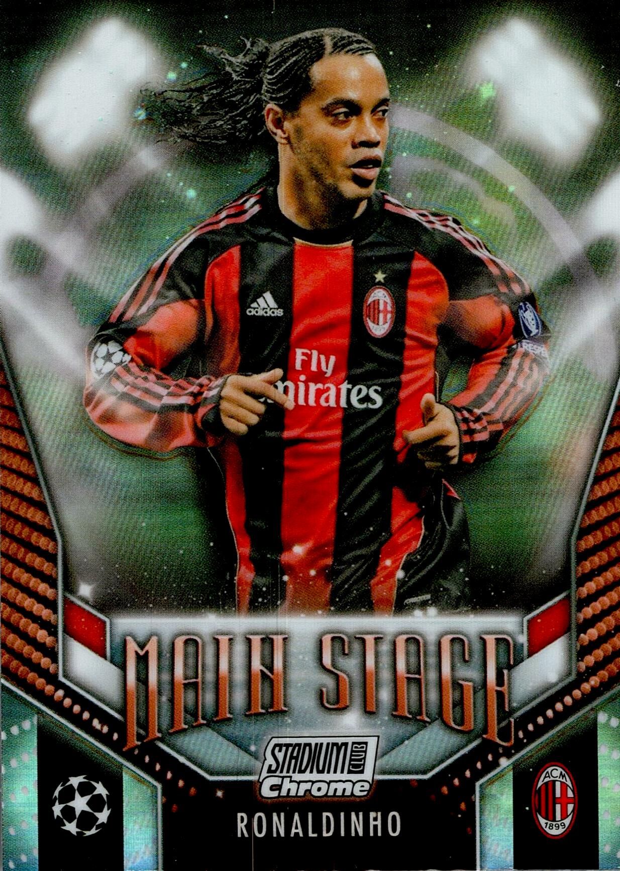 TOPPS STADIUM CHROME UCL 2023/2024 RONALDINHO MAIN STAGE NºMS-RDI