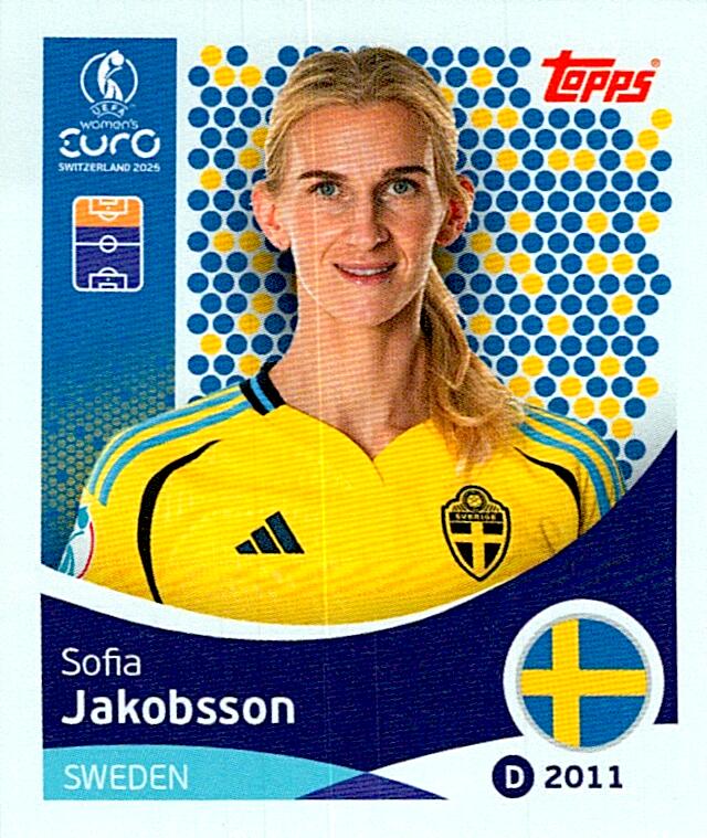 TOPPS WOMEN´S EURO SWITZERLAND 2025 SOFIA JAKOBSSON Nº235