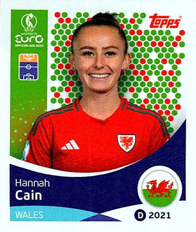 TOPPS WOMEN´S EURO SWITZERLAND 2025 HANNAH CAIN Nº283
