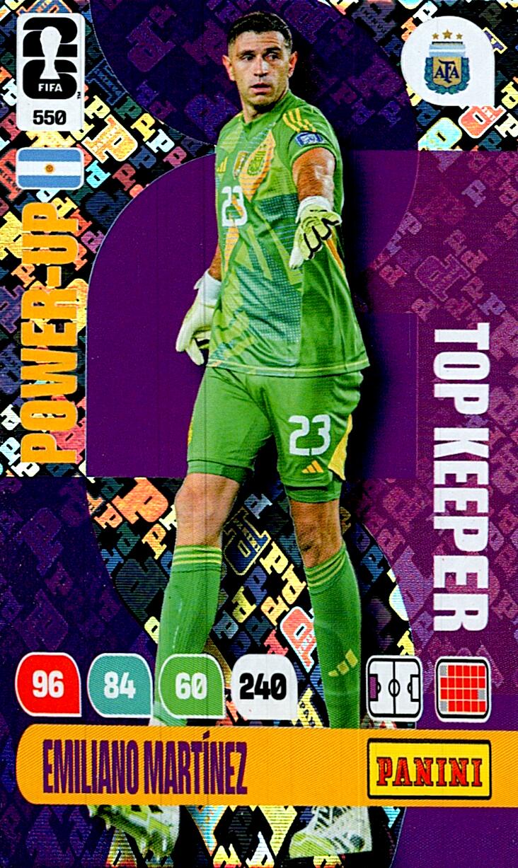 ADRENALYN WORLD CUP 2026 EMILIANO MARTINEZ TOP KEEPER Nº550