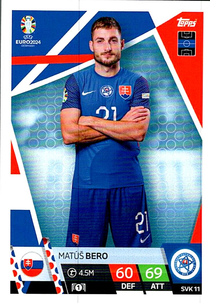 TOPPS MATCH ATTAX UEFA EURO 2024 MATUS BERO ESLOVAQUIA NºSVK11
