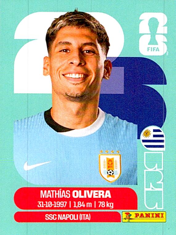 STICKERS FIFA WORLD CUP 2026 MATHIAS OLIVERA NºURU 7