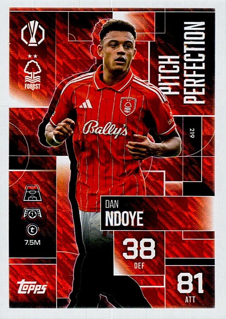 TOPPS MATCH ATTAX EXTRA 2025/26 DAN NDOYE PITCH PERFECTION Nº219