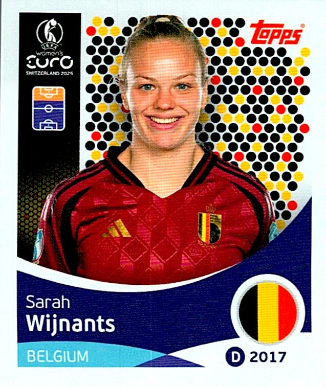 TOPPS WOMEN´S EURO SWITZERLAND 2025 SARAH WIJNANTS Nº140
