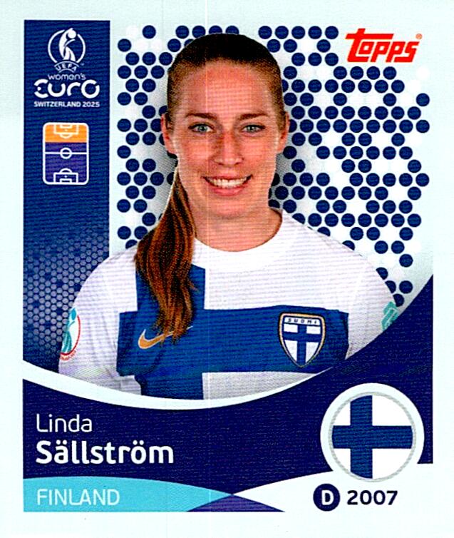 TOPPS WOMEN´S EURO SWITZERLAND 2025 LINDA SÄLLSTRÖM Nº92