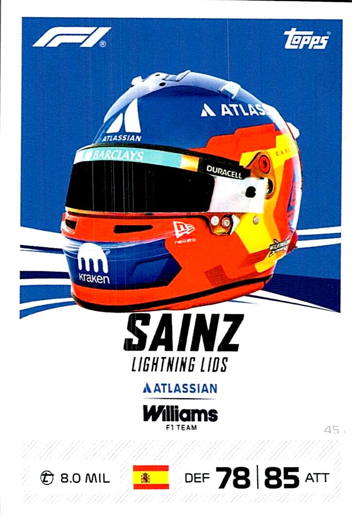 TURBO ATTAX FORMULA 1 2026 CARLOS SAINZ Nº45